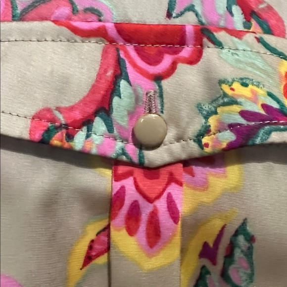 Jones New York woman camel Floral silky Blouse - Picture 8 of 8